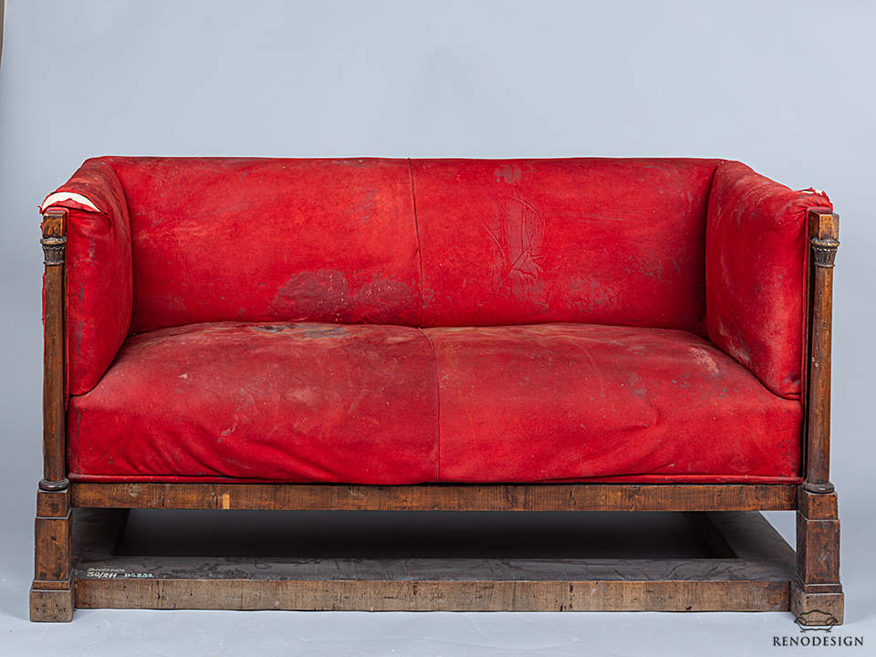 Restaurování sedačky biedermeier RENODESIGN