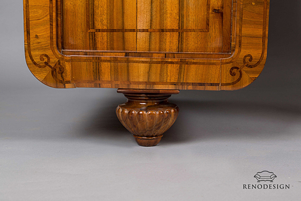 Restaurování psacího kabinetu psací stůl biedermeier RENODESIGN