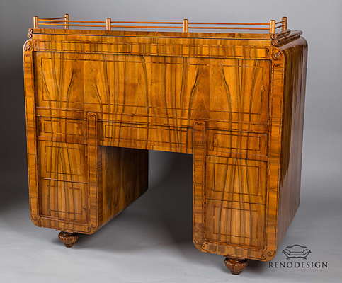 Restaurování psacího kabinetu psací stůl biedermeier RENODESIGN